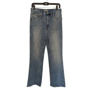 Madewell Women Jeans, Light-Medium Wash 11" High Rise Flare Jeans, Sz 30